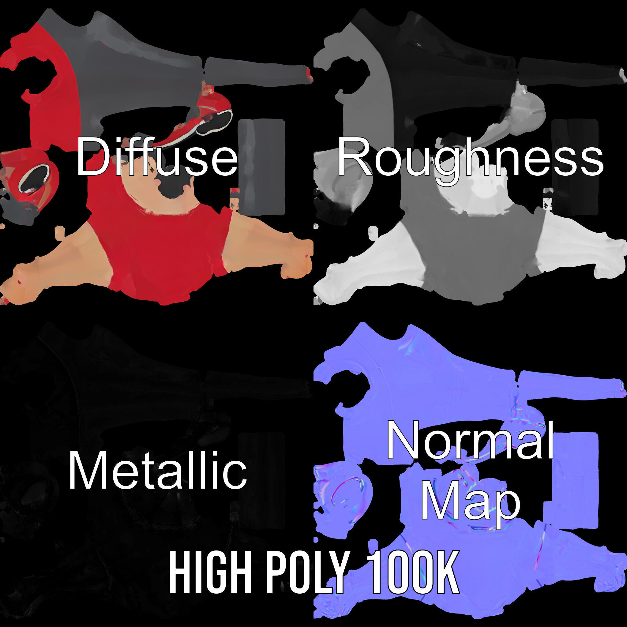 Stylish Male Character Rigged and Animated for Realistic Game... Low-poly 3D model_3