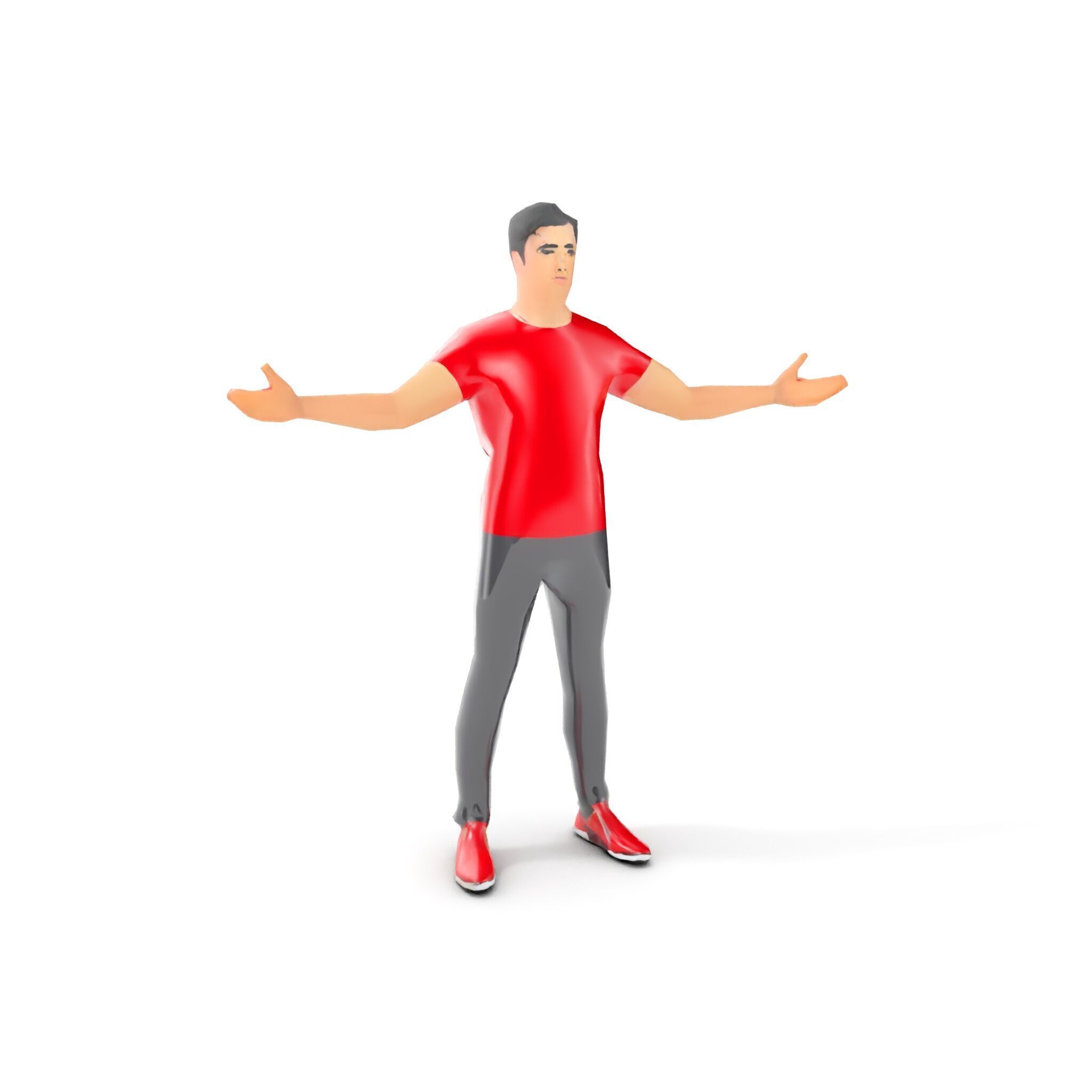 Stylish Male Character Rigged and Animated for Realistic Game... Low-poly 3D model_18