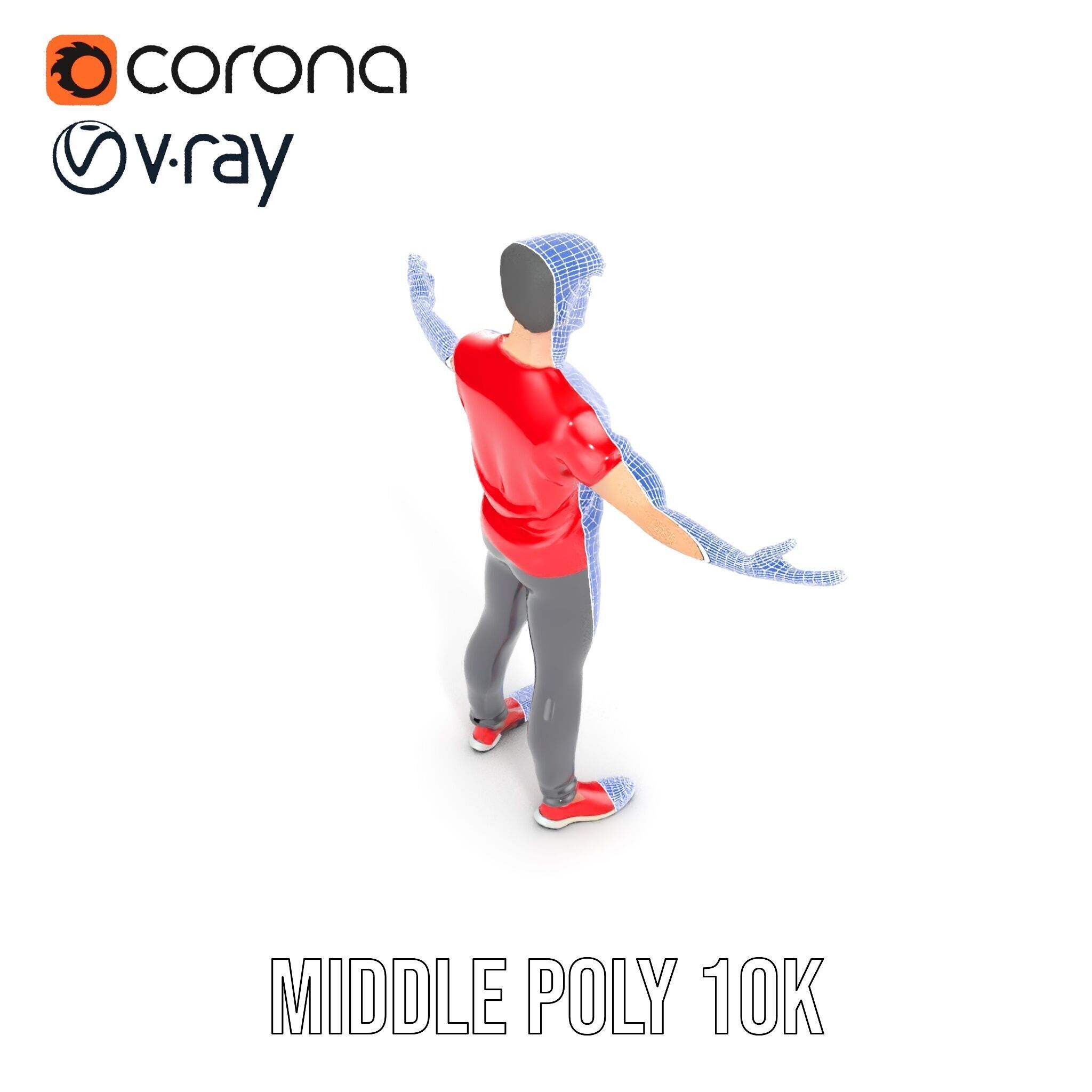 Stylish Male Character Rigged and Animated for Realistic Game... Low-poly 3D model_33