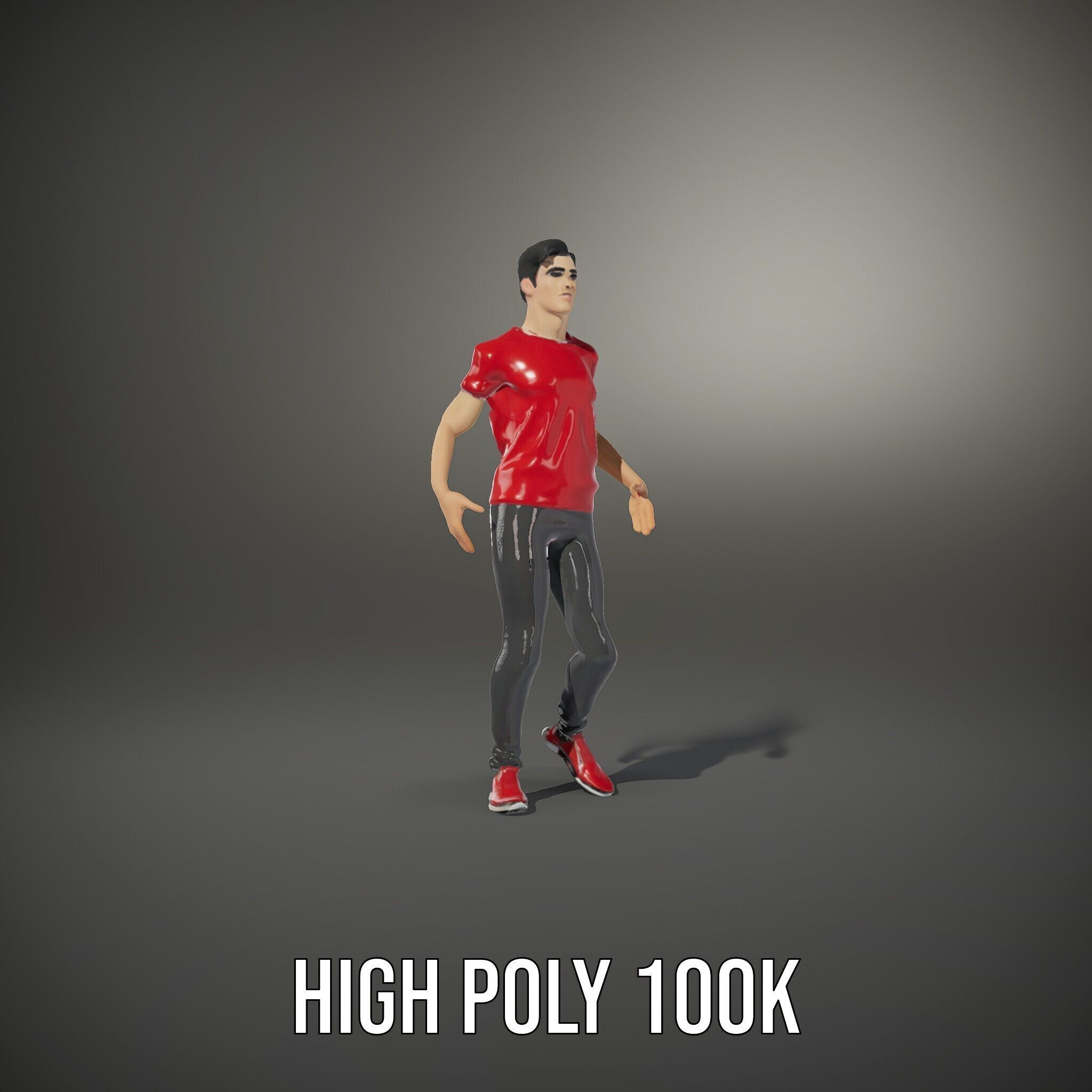 Stylish Male Character Rigged and Animated for Realistic Game... Low-poly 3D model_8