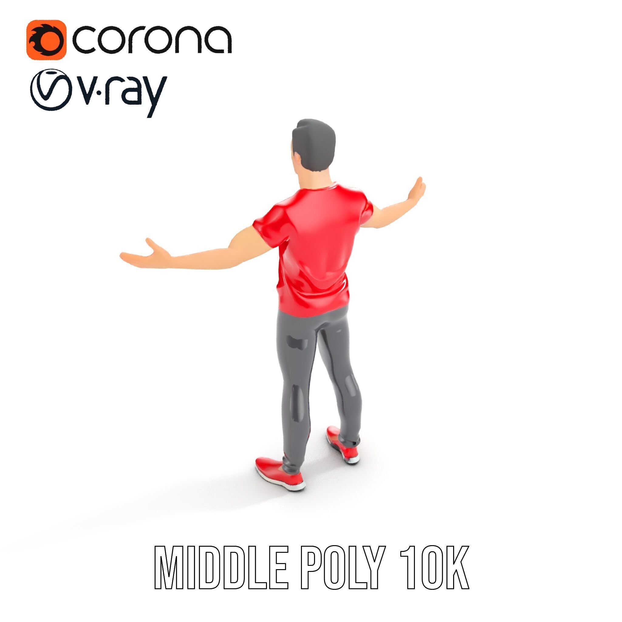 Stylish Male Character Rigged and Animated for Realistic Game... Low-poly 3D model_15