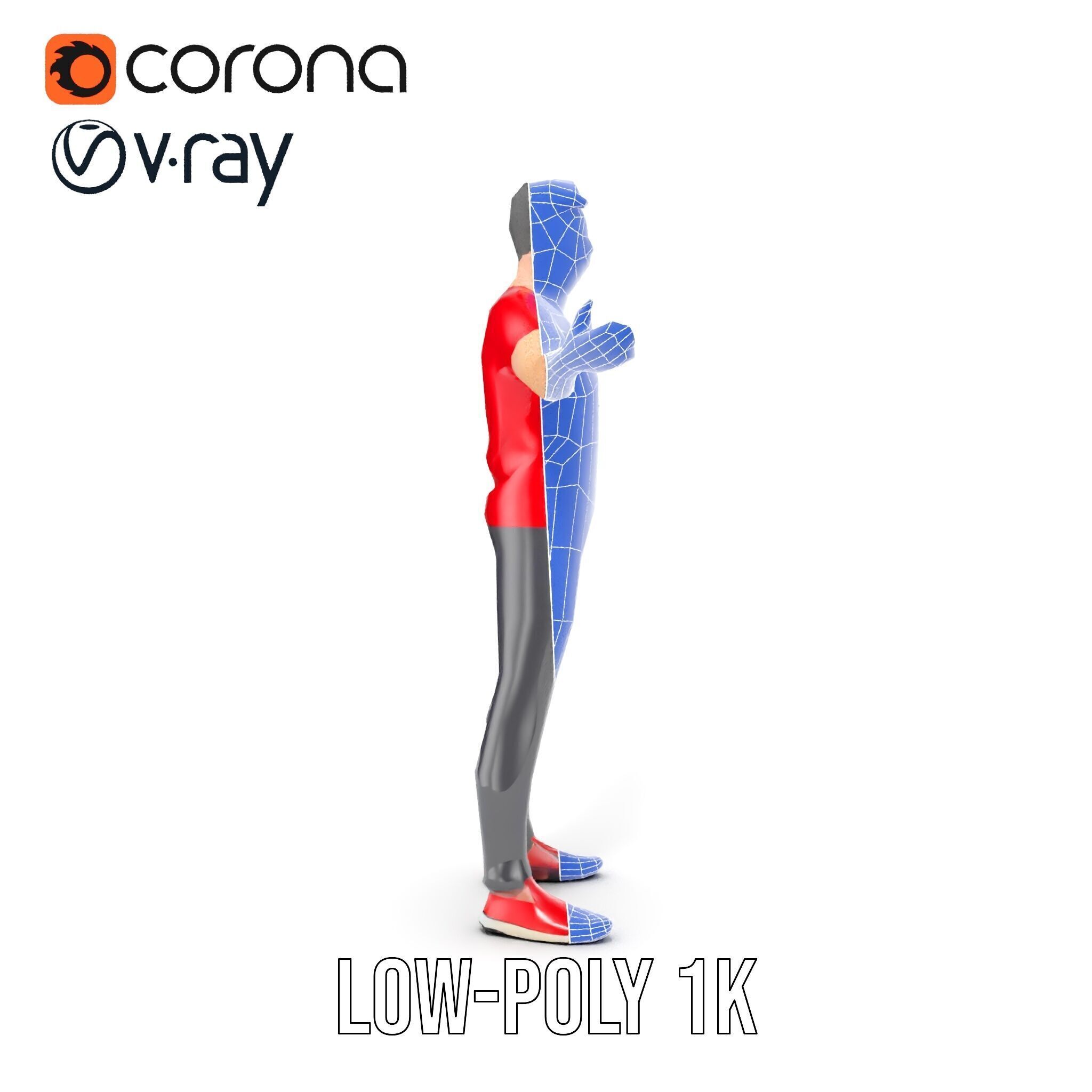 Stylish Male Character Rigged and Animated for Realistic Game... Low-poly 3D model_23