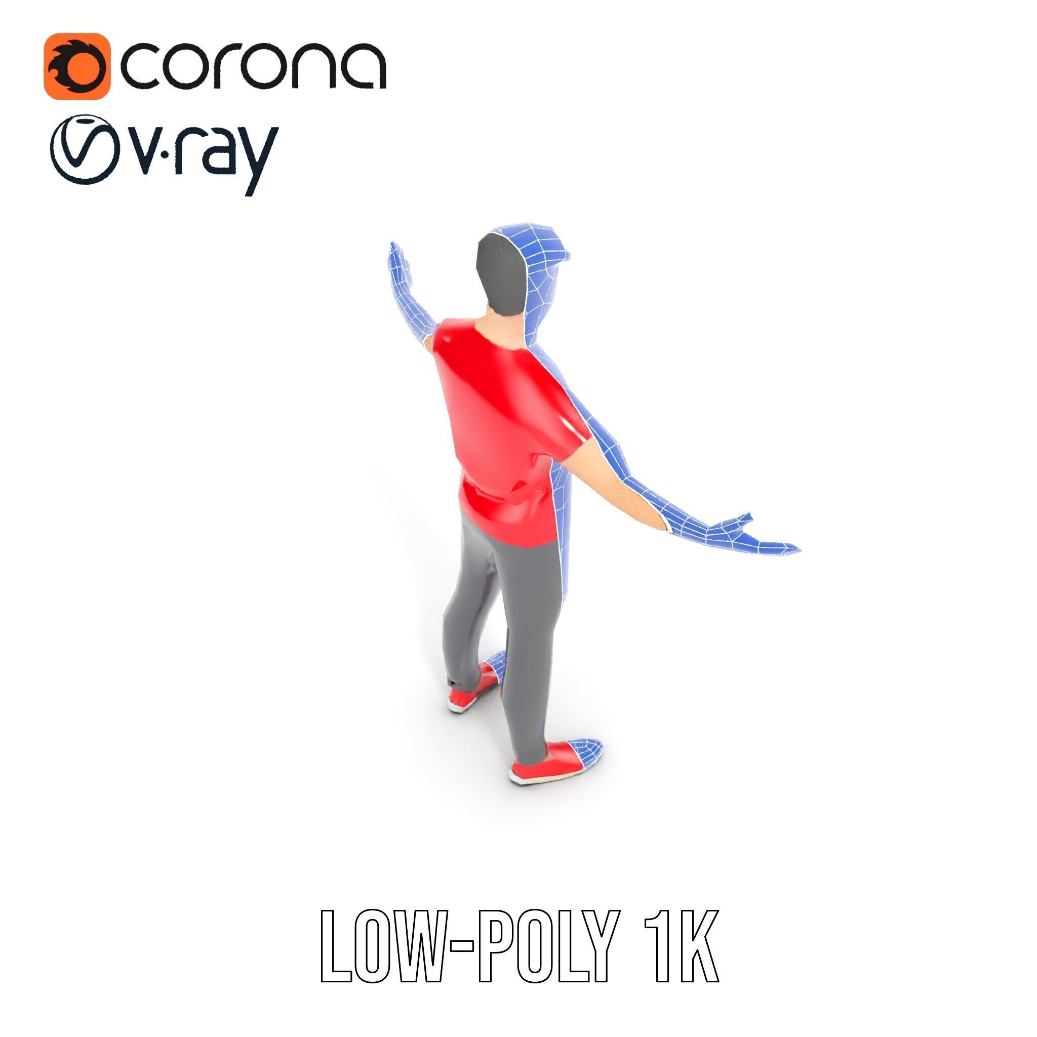 Stylish Male Character Rigged and Animated for Realistic Game... Low-poly 3D model_20