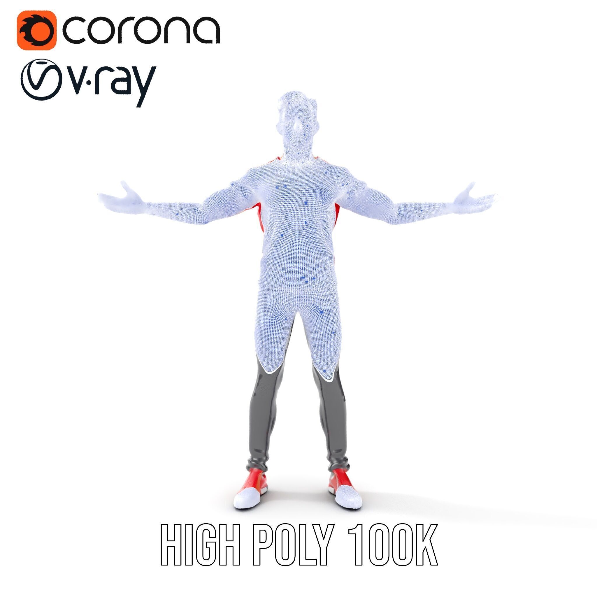 Stylish Male Character Rigged and Animated for Realistic Game... Low-poly 3D model_37