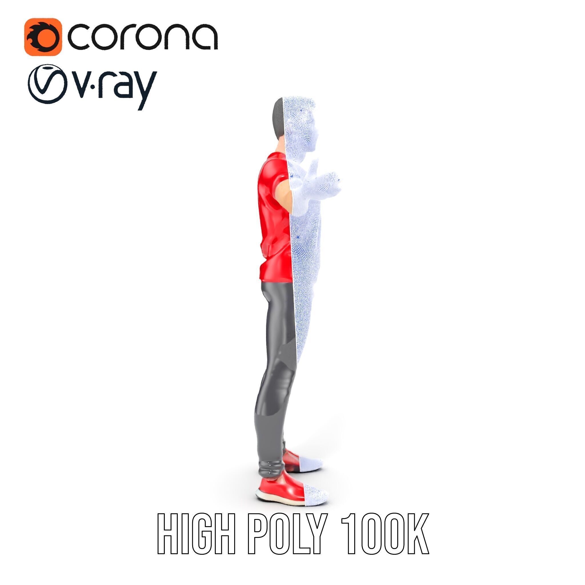 Stylish Male Character Rigged and Animated for Realistic Game... Low-poly 3D model_40