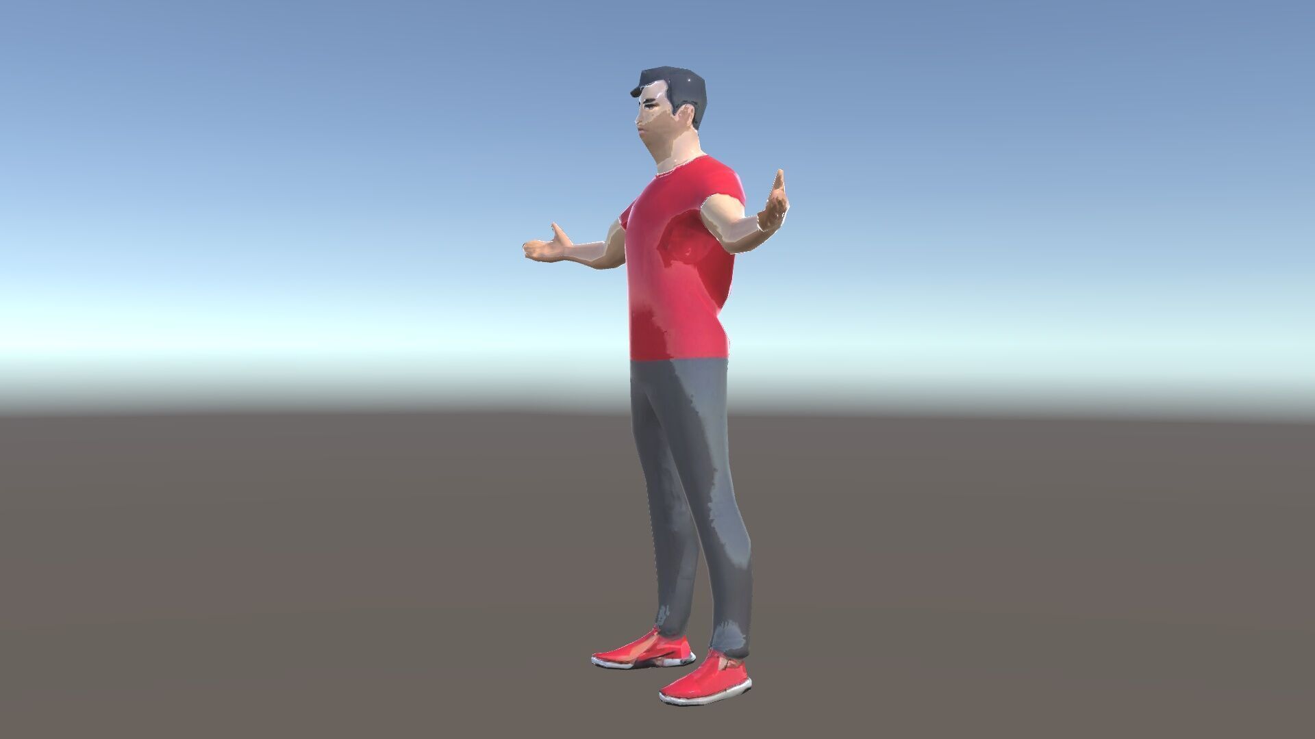 Stylish Male Character Rigged and Animated for Realistic Game... Low-poly 3D model_34