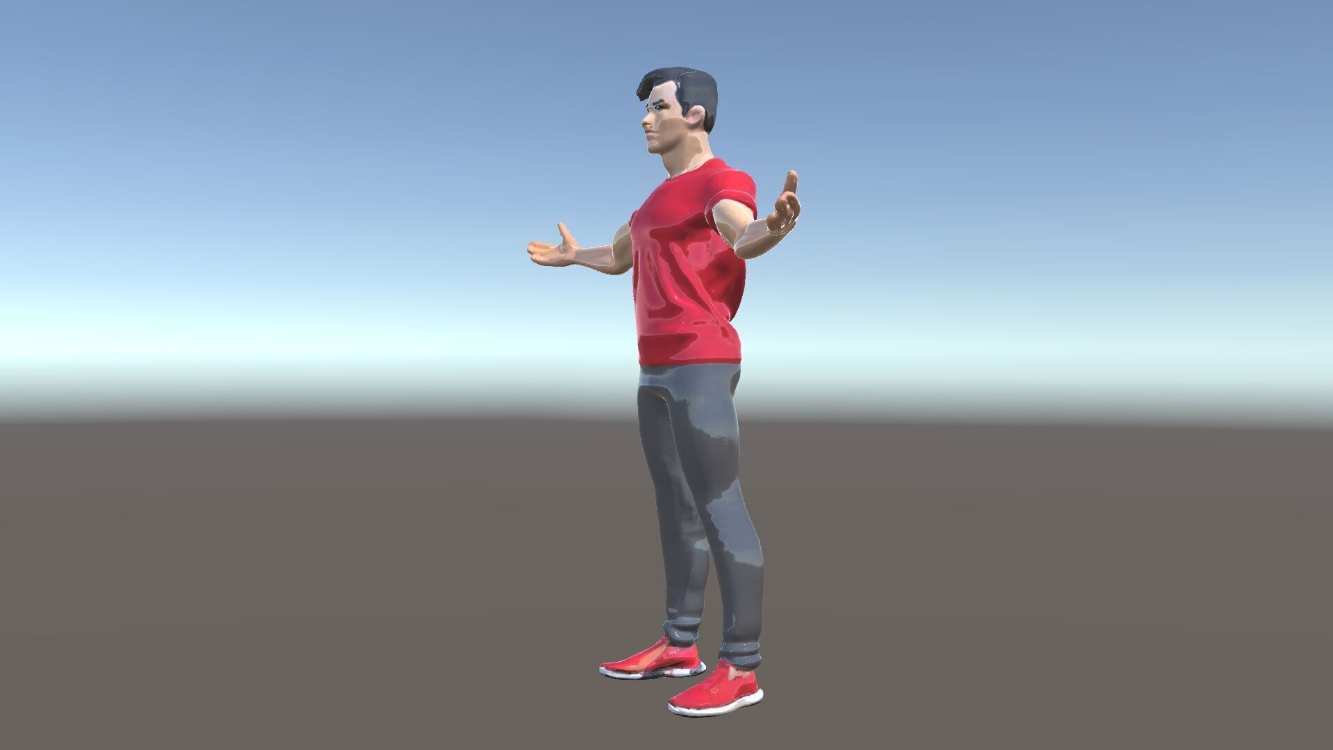 Stylish Male Character Rigged and Animated for Realistic Game... Low-poly 3D model_5