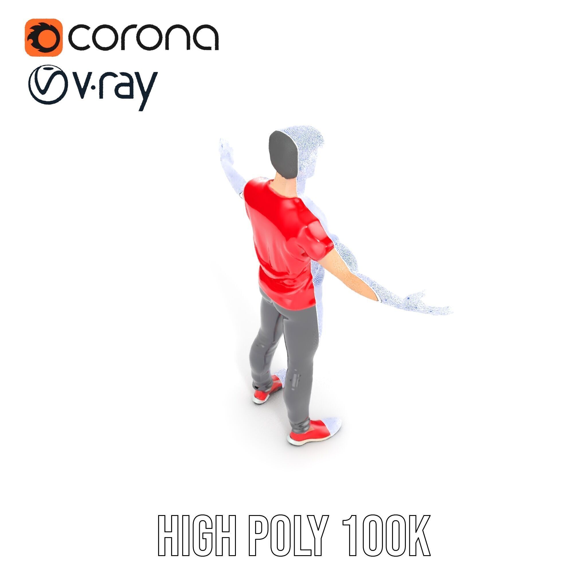 Stylish Male Character Rigged and Animated for Realistic Game... Low-poly 3D model_35