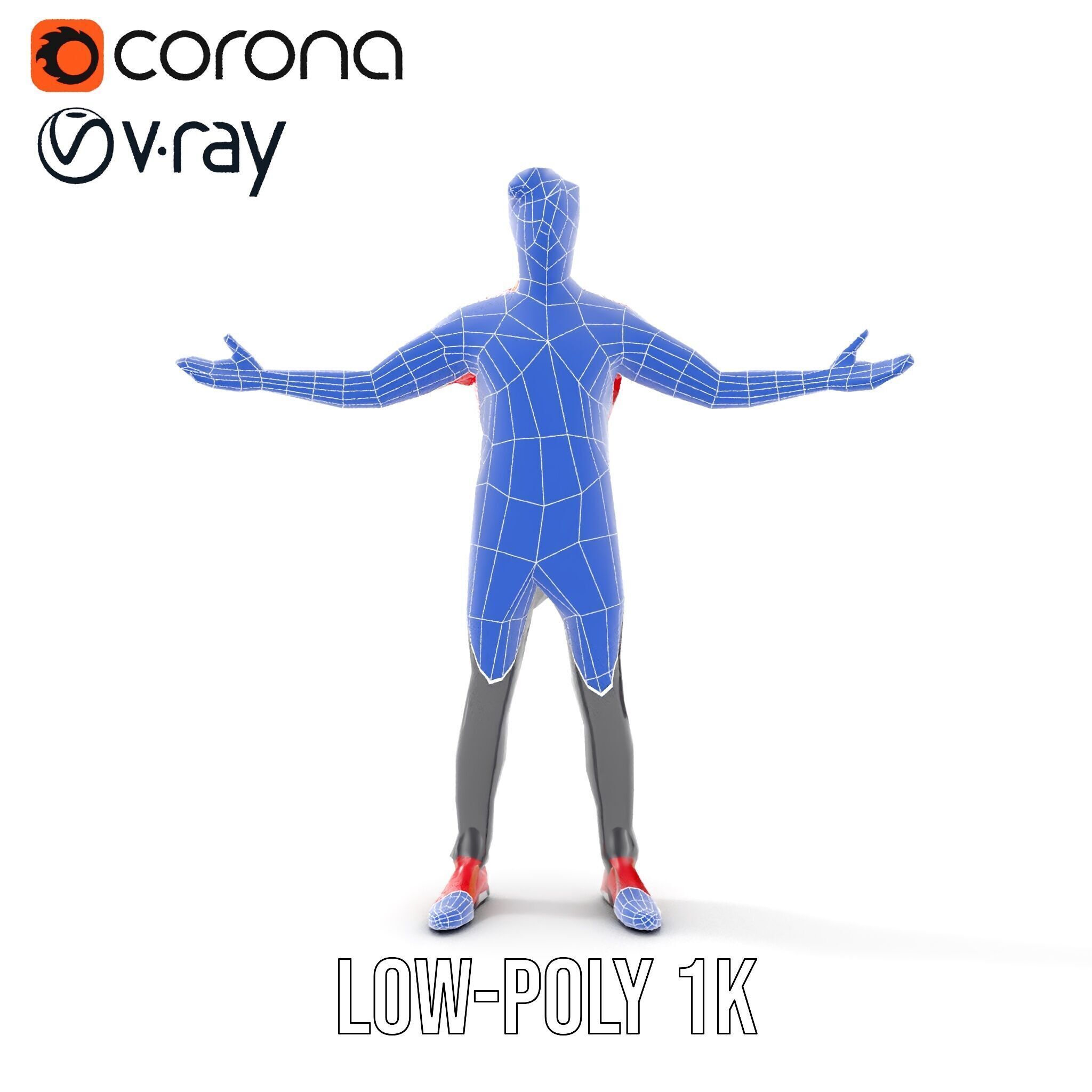 Stylish Male Character Rigged and Animated for Realistic Game... Low-poly 3D model_29