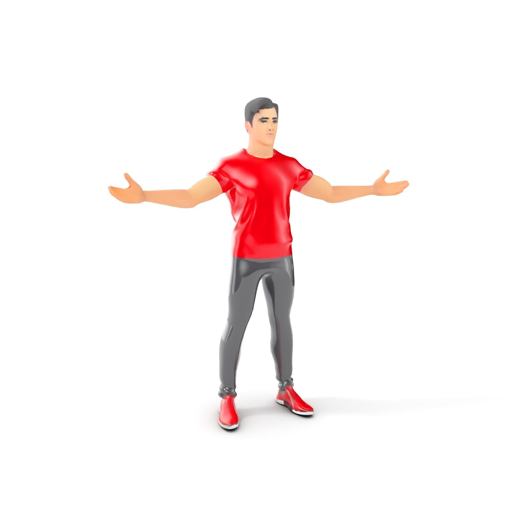 Stylish Male Character Rigged and Animated for Realistic Game... Low-poly 3D model_12