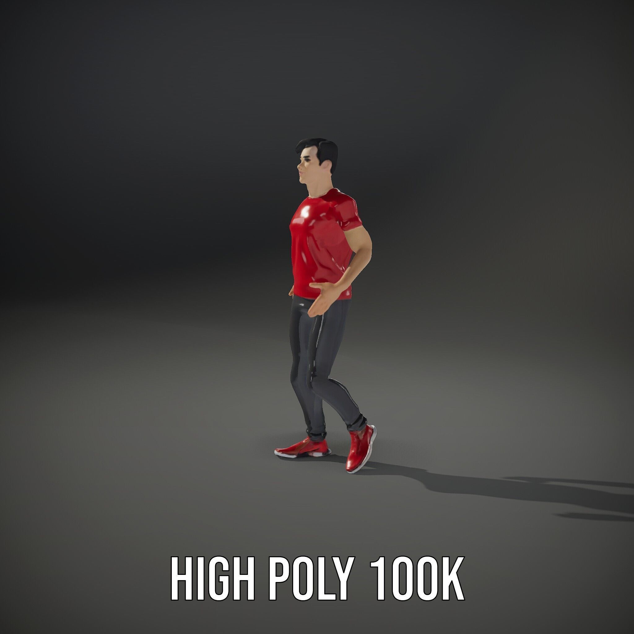 Stylish Male Character Rigged and Animated for Realistic Game... Low-poly 3D model_14