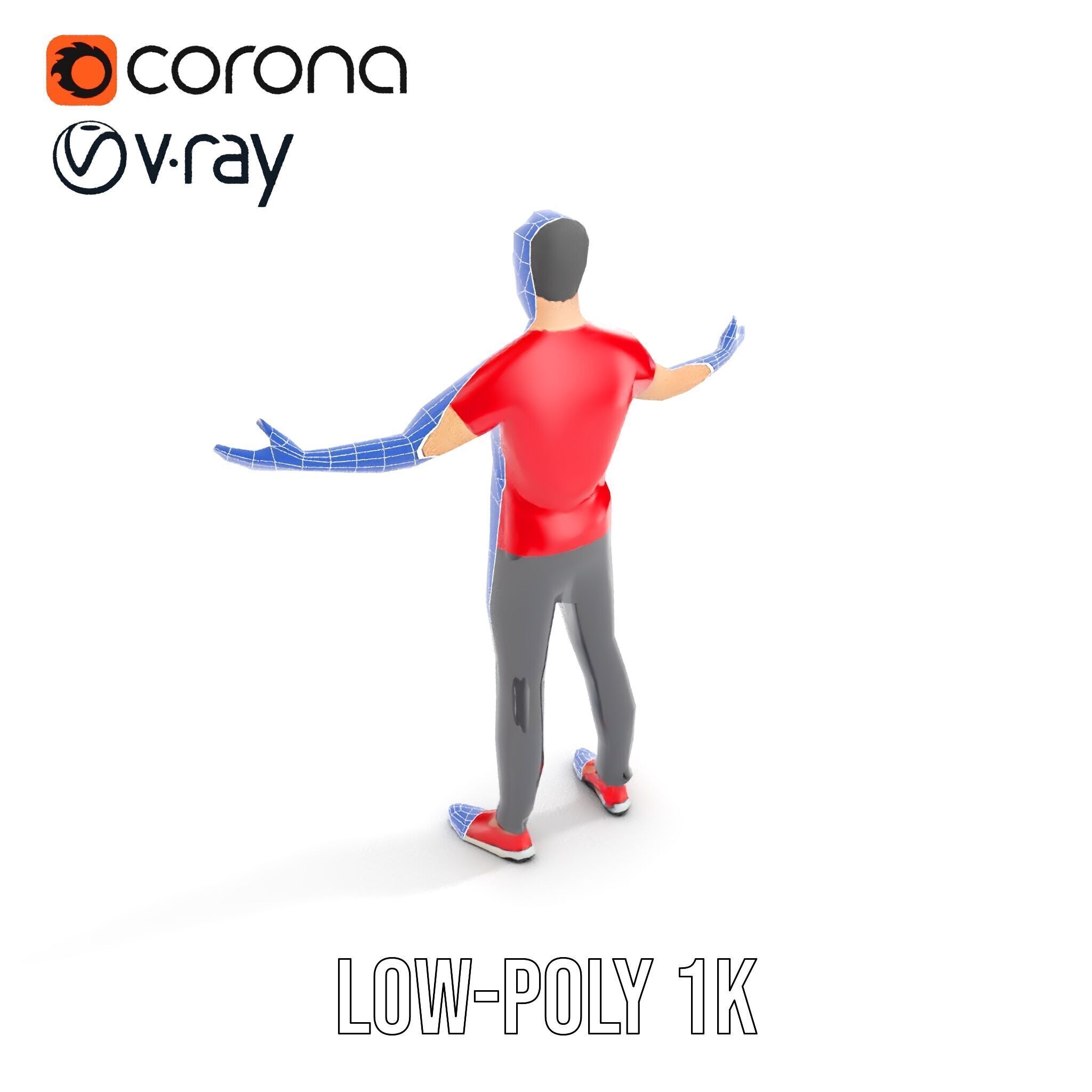 Stylish Male Character Rigged and Animated for Realistic Game... Low-poly 3D model_13