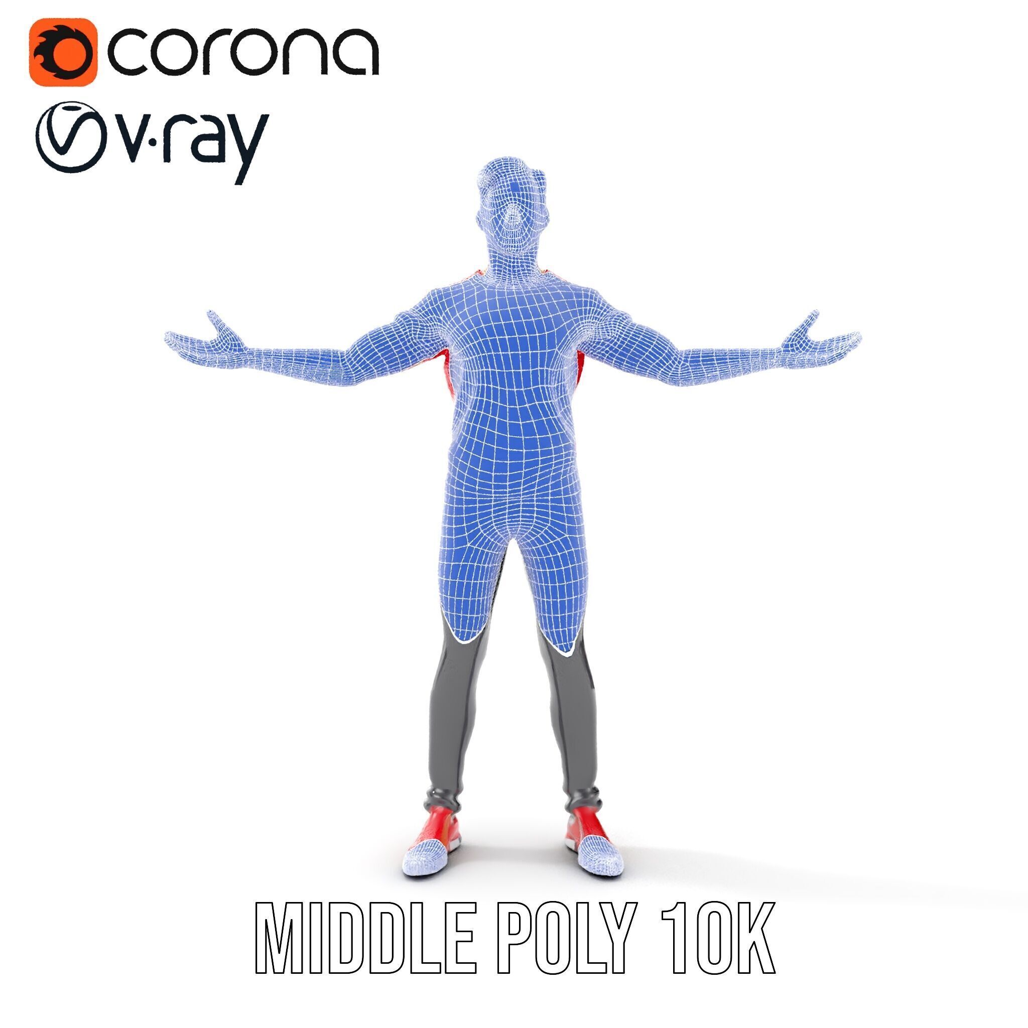 Stylish Male Character Rigged and Animated for Realistic Game... Low-poly 3D model_25