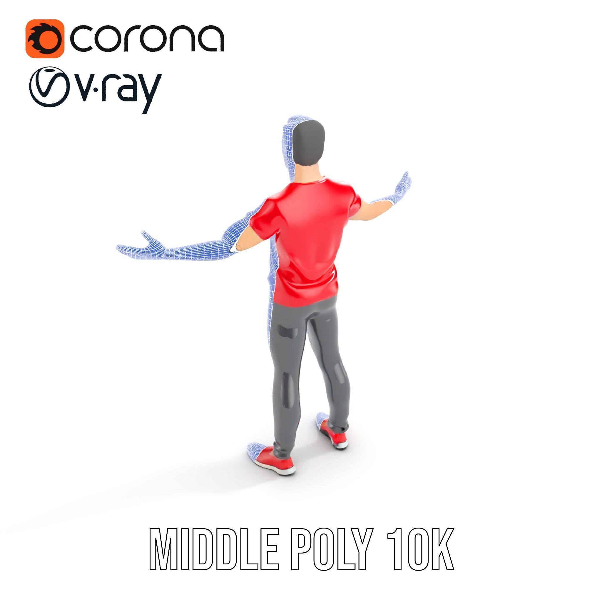 Stylish Male Character Rigged and Animated for Realistic Game... Low-poly 3D model_19