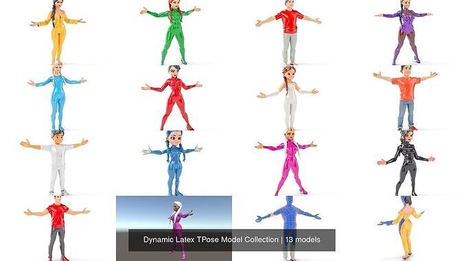 Dynamic Latex TPose Model Collection 