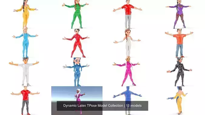 Dynamic Latex TPose Model Collection 