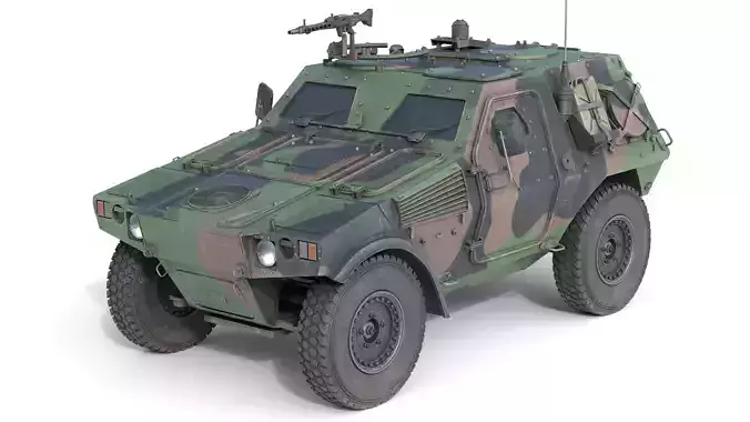 Panhard General Defence Vehicle Low-poly 3D model