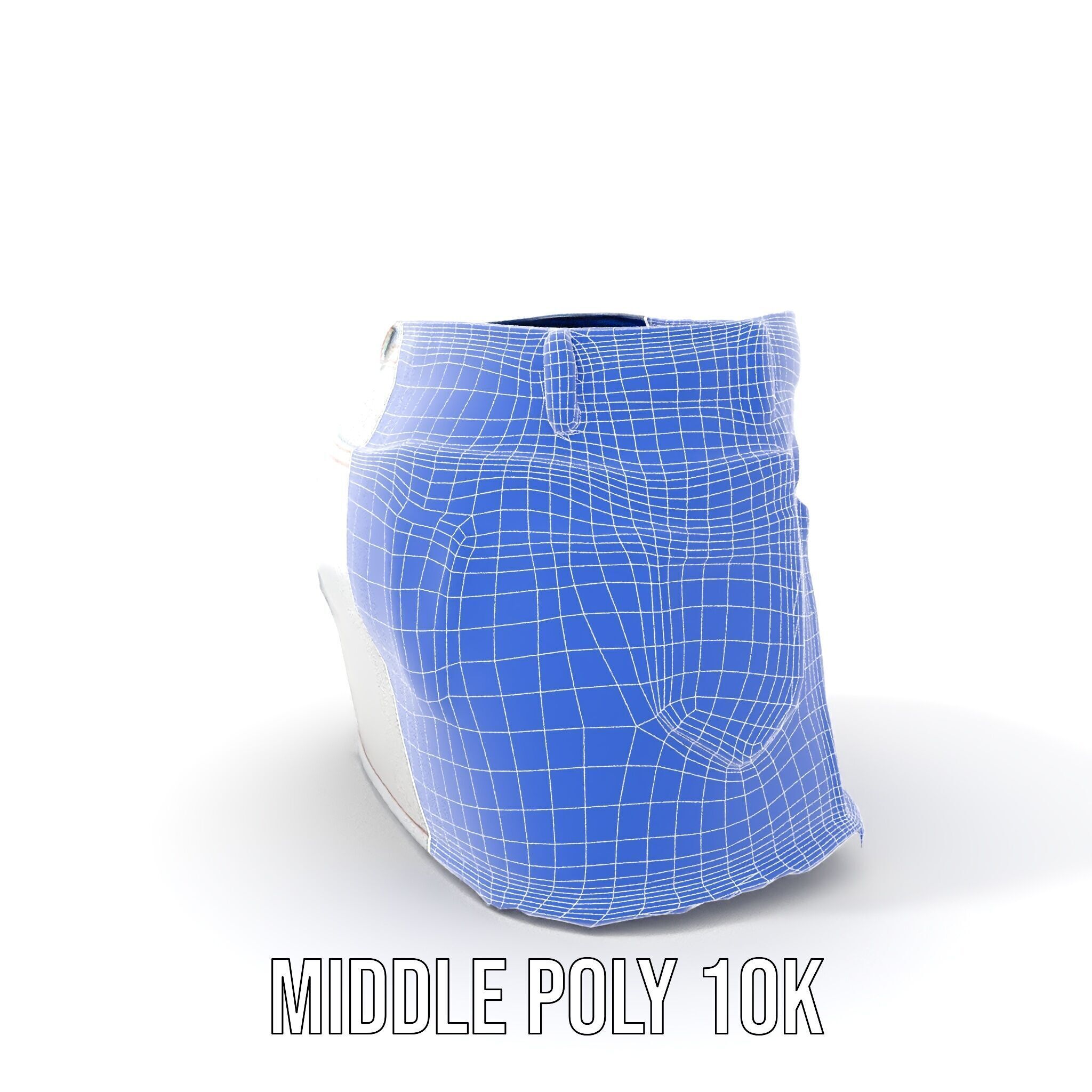 Denim Skirt model pack with realistic details Low-poly 3D model_22