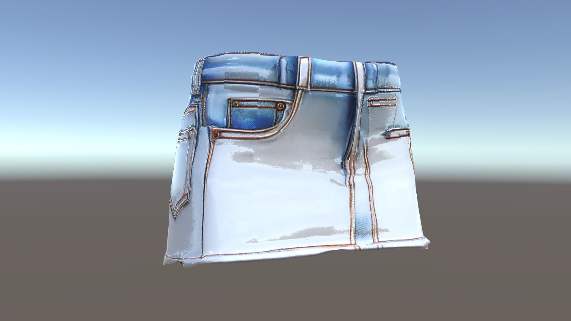 Denim Skirt model pack with realistic details Low-poly 3D model_34