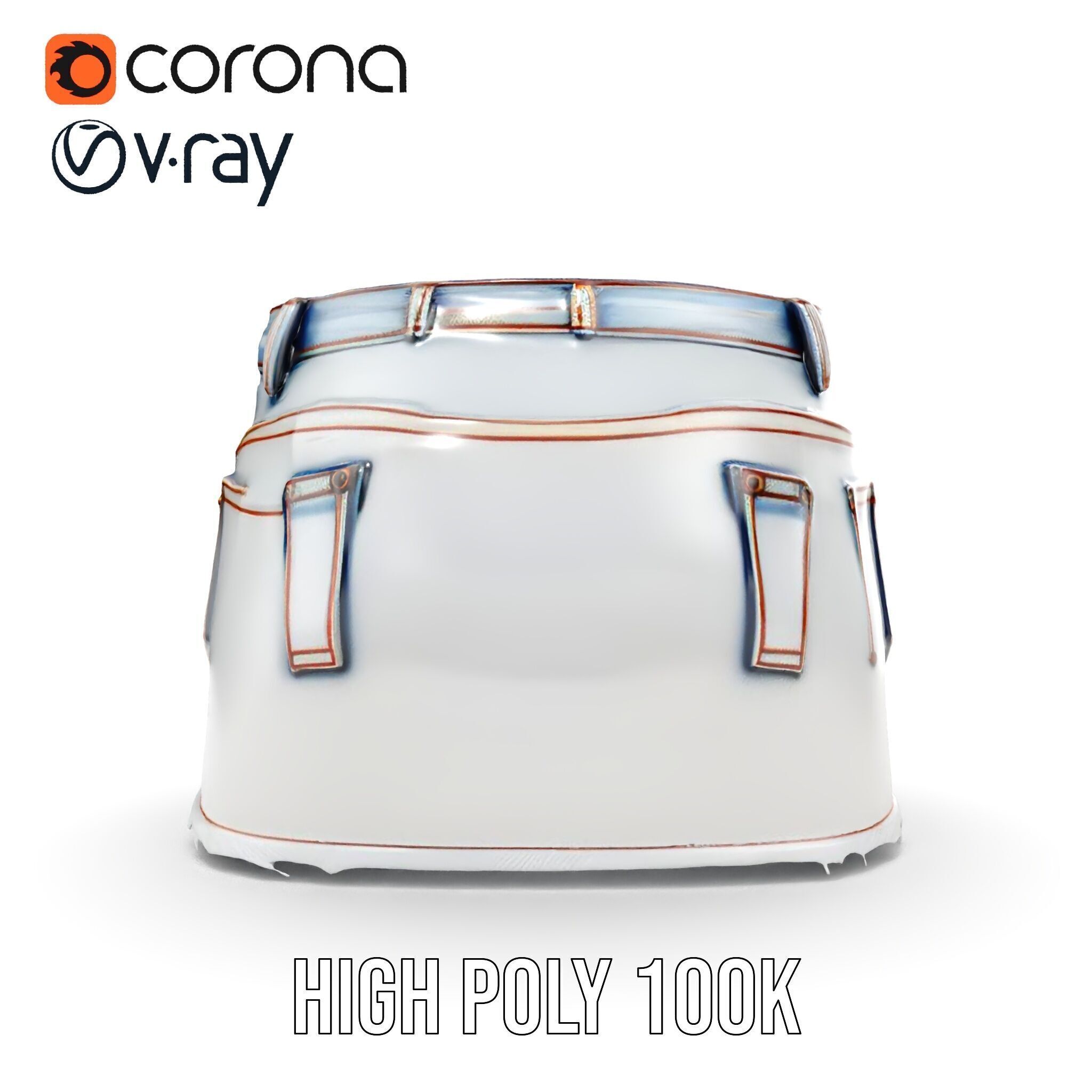 Denim Skirt model pack with realistic details Low-poly 3D model_27