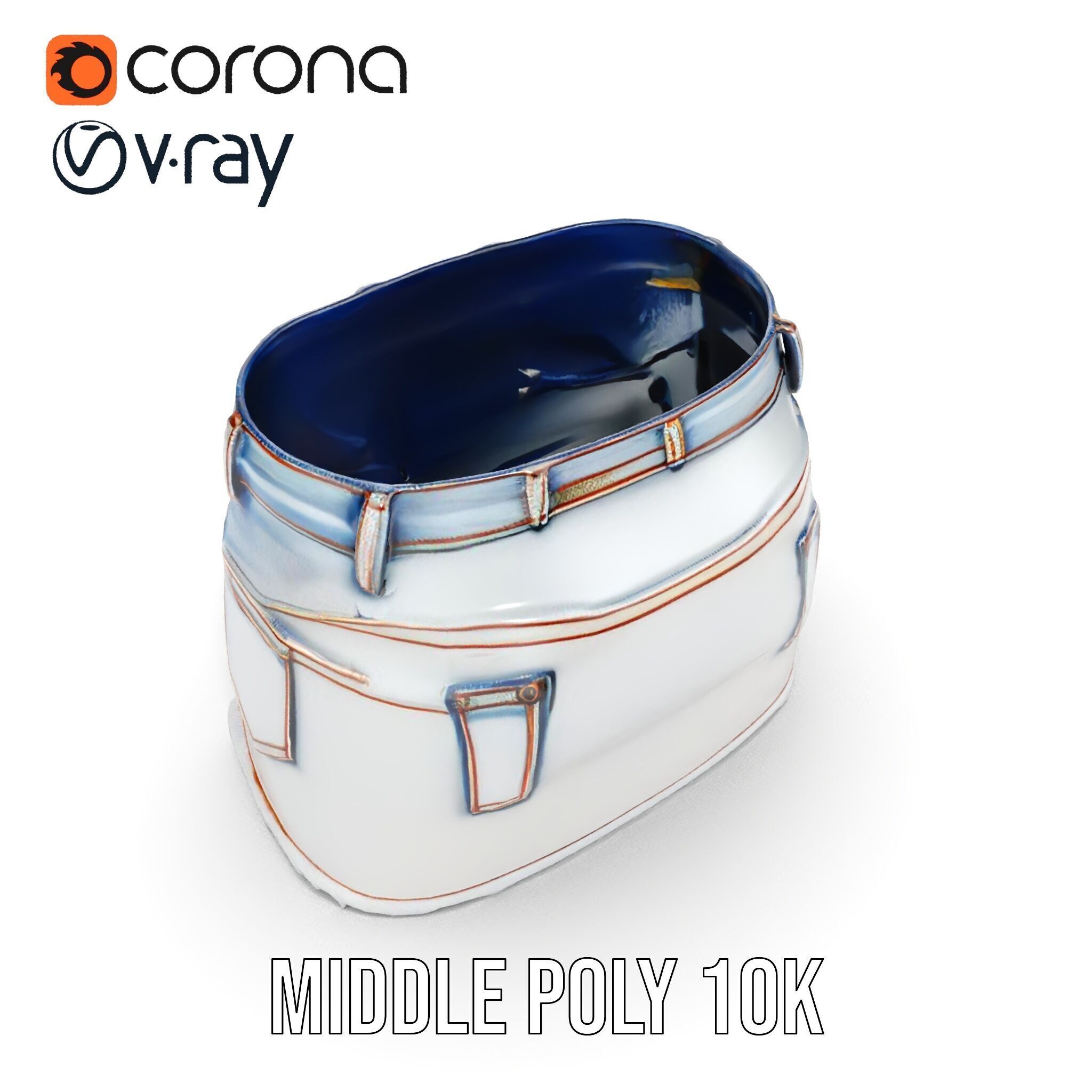 Denim Skirt model pack with realistic details Low-poly 3D model_9