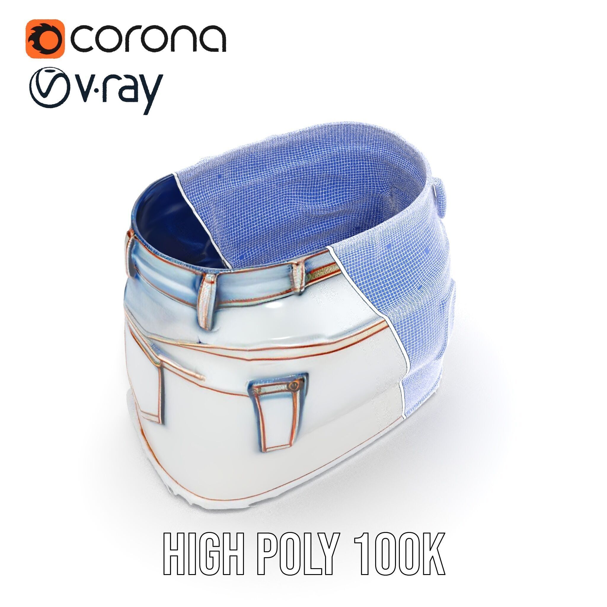 Denim Skirt model pack with realistic details Low-poly 3D model_35