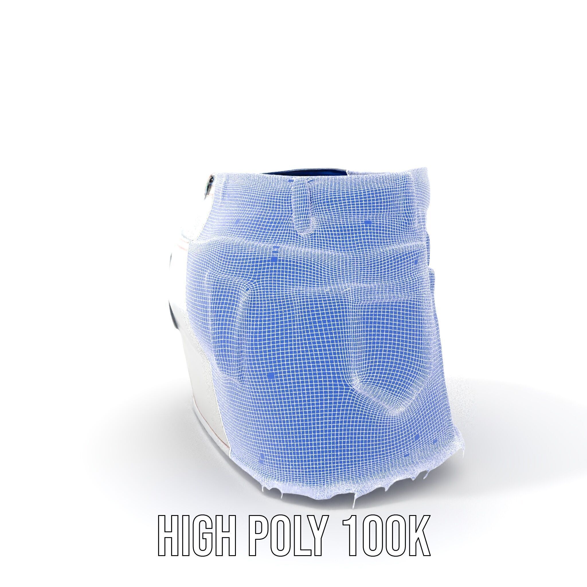 Denim Skirt model pack with realistic details Low-poly 3D model_4