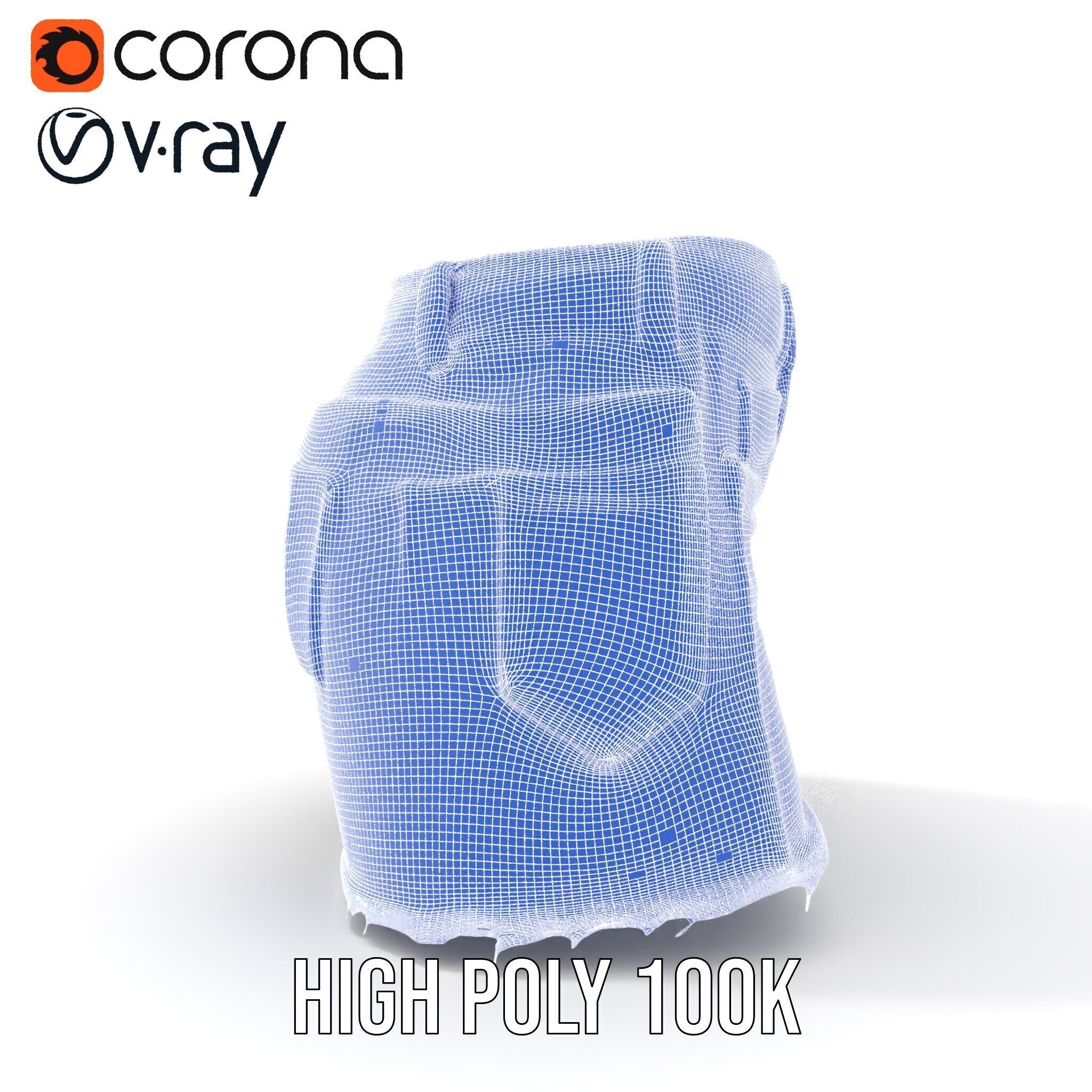 Denim Skirt model pack with realistic details Low-poly 3D model_32