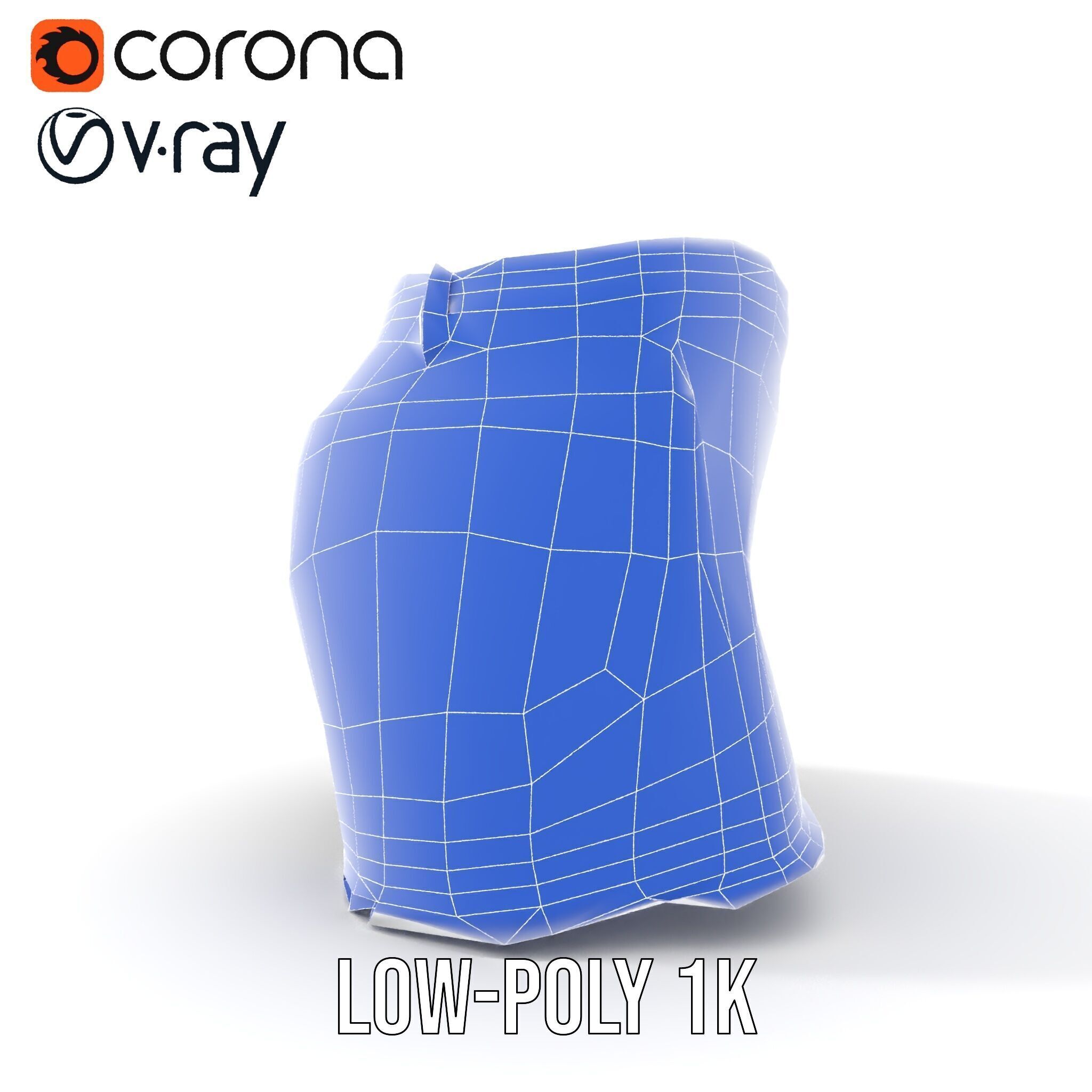 Denim Skirt model pack with realistic details Low-poly 3D model_31