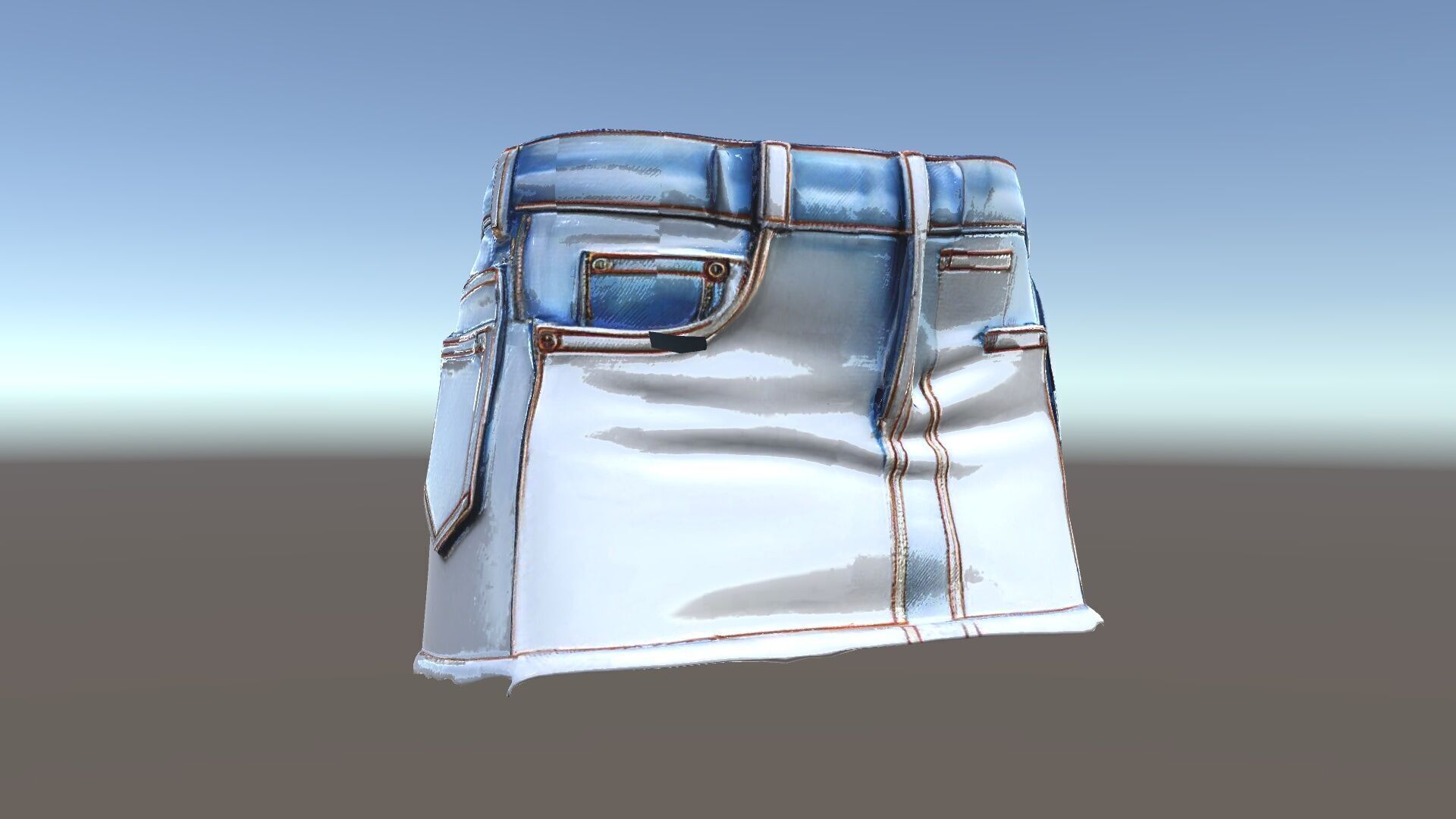 Denim Skirt model pack with realistic details Low-poly 3D model_33