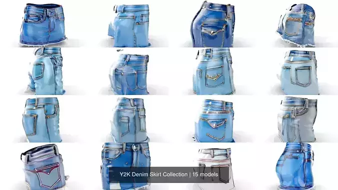 Y2K Denim Skirt Collection 