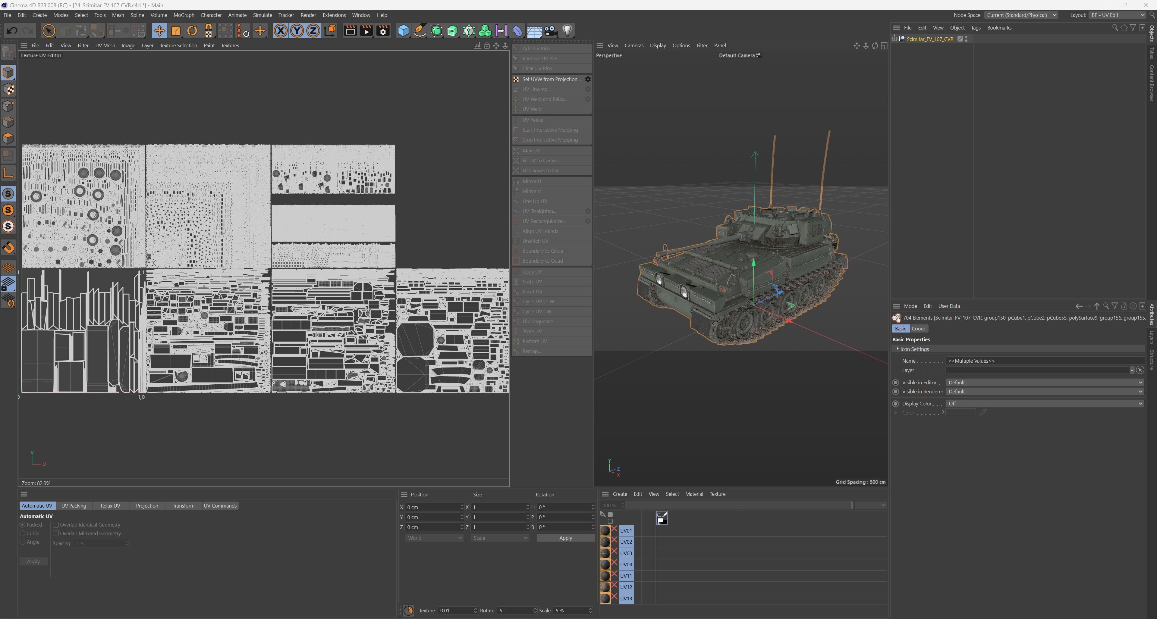 Scimitar FV 107 CVR Tank Low-poly 3D model_10