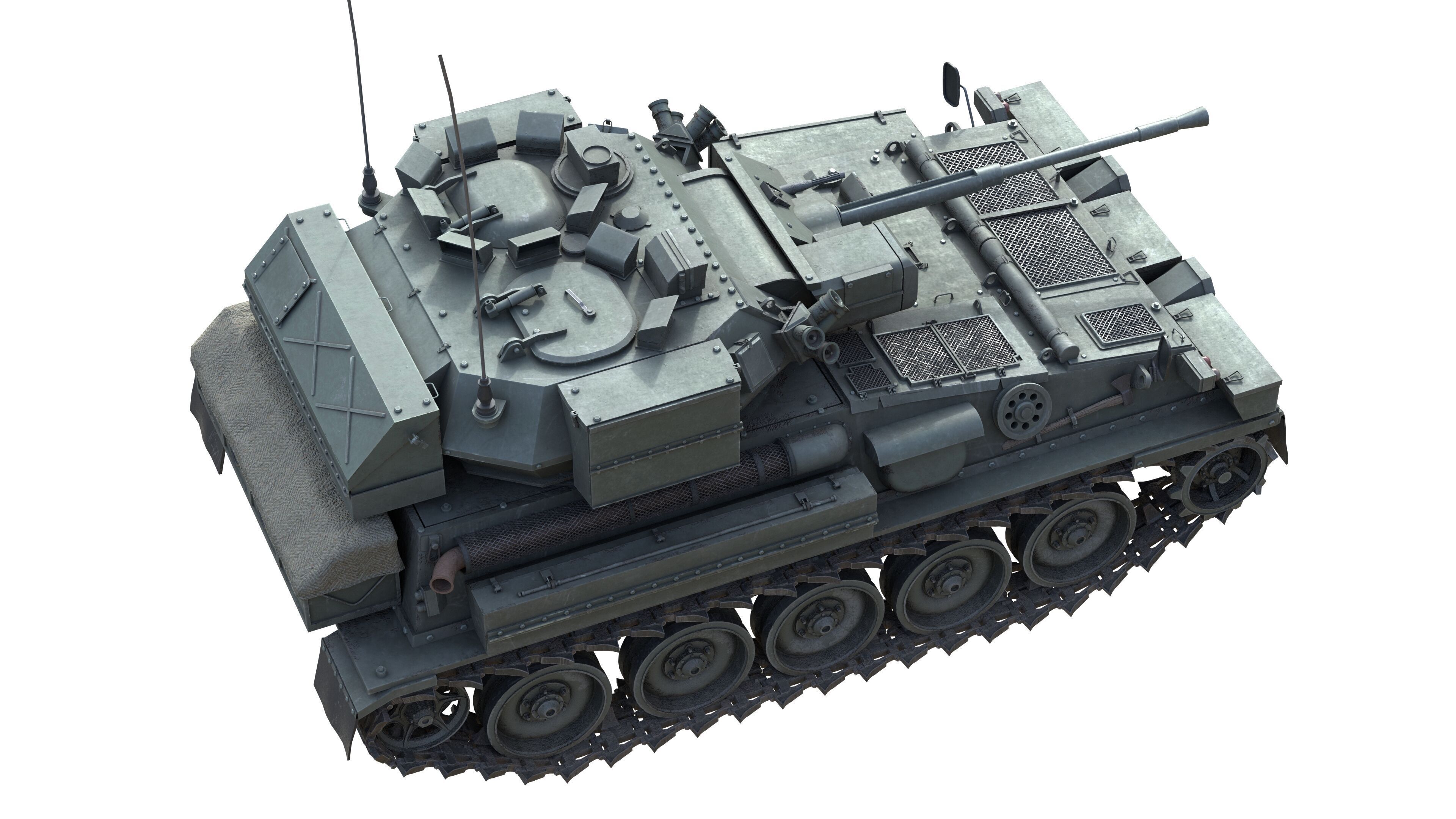 Scimitar FV 107 CVR Tank Low-poly 3D model_5