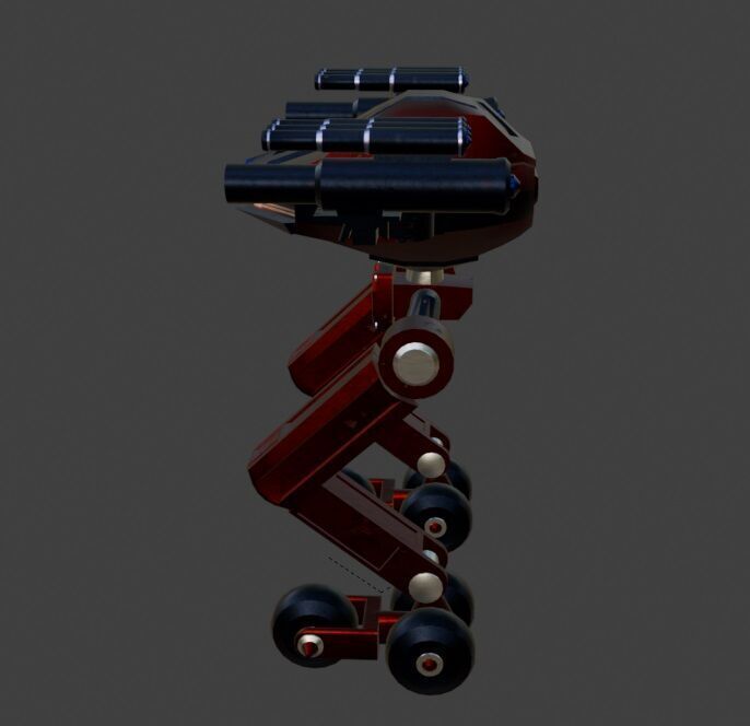 Sci-Fi Robot Enemy 004 Low-poly 3D model_3