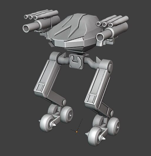 Sci-Fi Robot Enemy 004 Low-poly 3D model_11