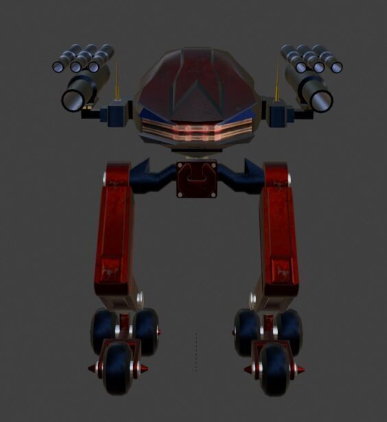 Sci-Fi Robot Enemy 004 Low-poly 3D model_1