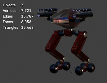 Sci-Fi Robot Enemy 004 Low-poly 3D model_9