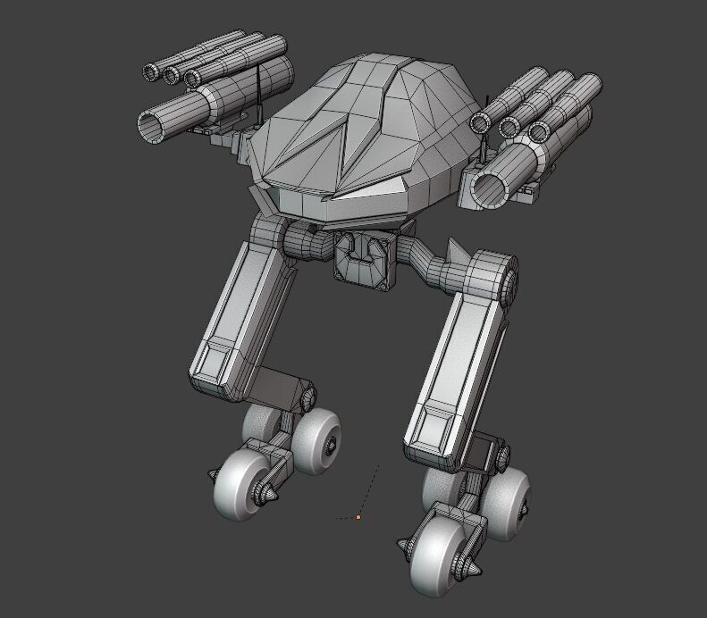 Sci-Fi Robot Enemy 004 Low-poly 3D model_12