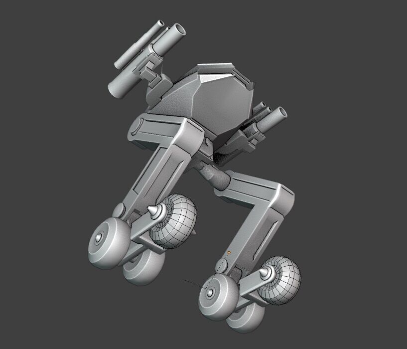 Sci-Fi Robot Enemy 004 Low-poly 3D model_14