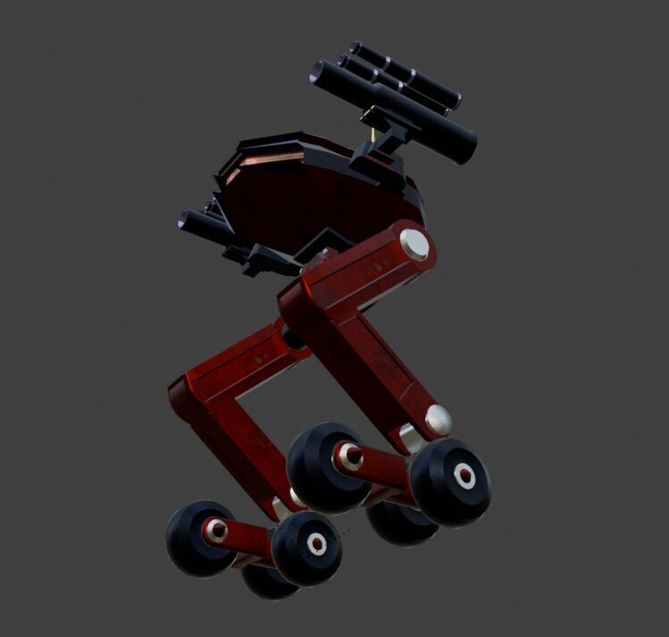 Sci-Fi Robot Enemy 004 Low-poly 3D model_6