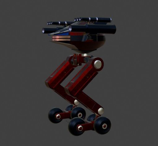 Sci-Fi Robot Enemy 004 Low-poly 3D model_8