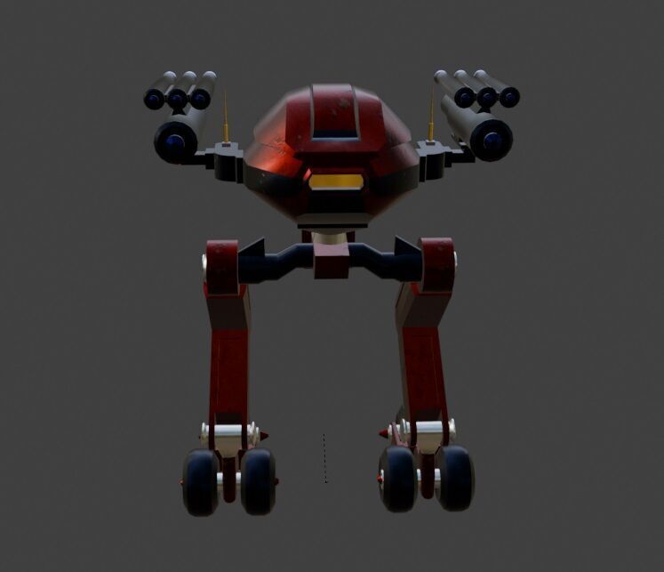 Sci-Fi Robot Enemy 004 Low-poly 3D model_5