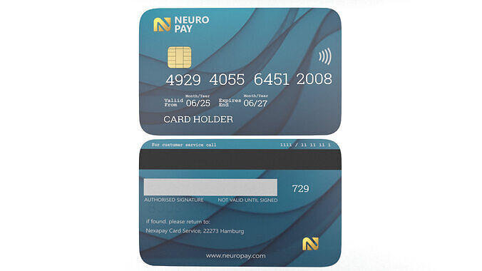 Generic Credit Card Mockup 3D model