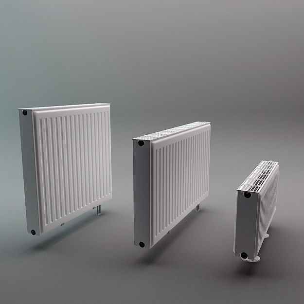 Radiator Set Low-poly 3D model_4