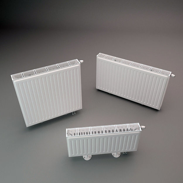 Radiator Set Low-poly 3D model_1