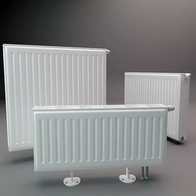Radiator Set Low-poly 3D model_0