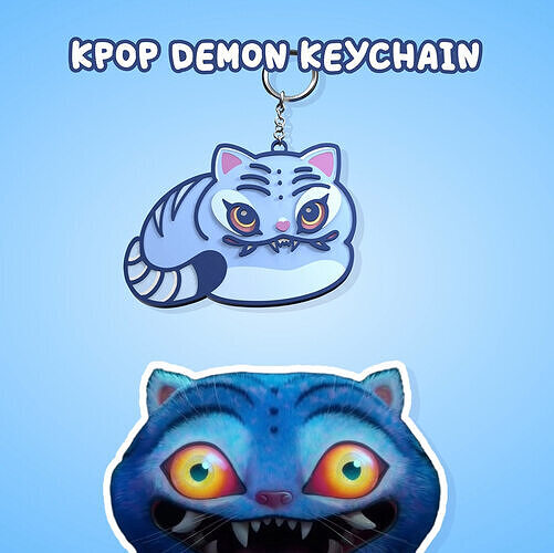 Kpop Demon Hunters - Blue Tiger Keychain 3D print model
