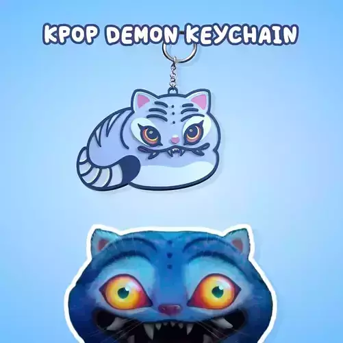 Kpop Demon Hunters - Blue Tiger Keychain 3D print model