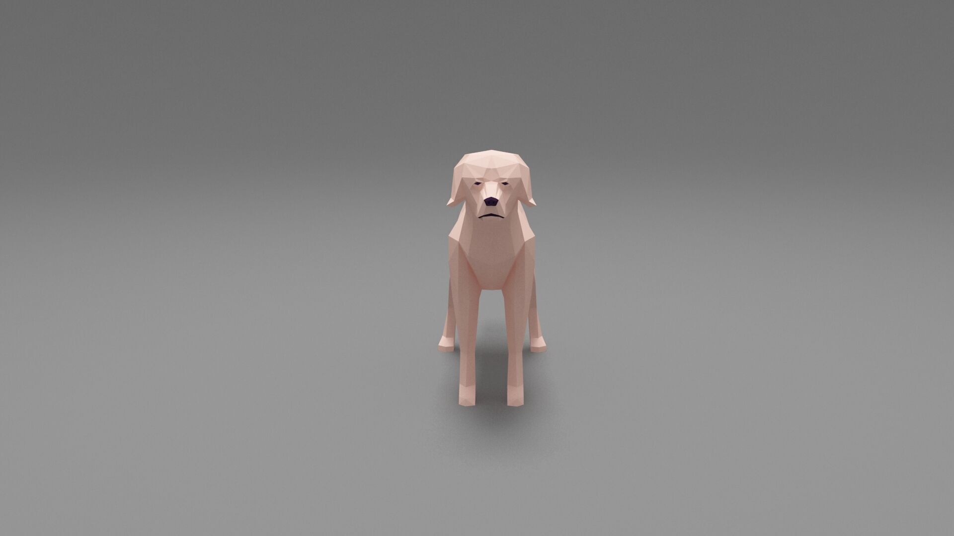Dog Low Poly 03 Low-poly 3D model_6