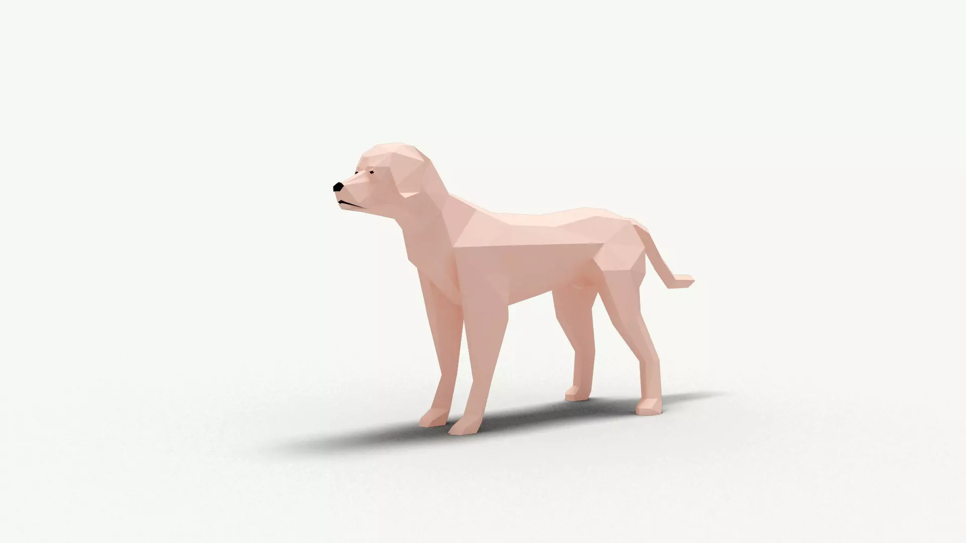 Dog Low Poly 03 Low-poly 3D model_0